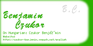 benjamin czukor business card